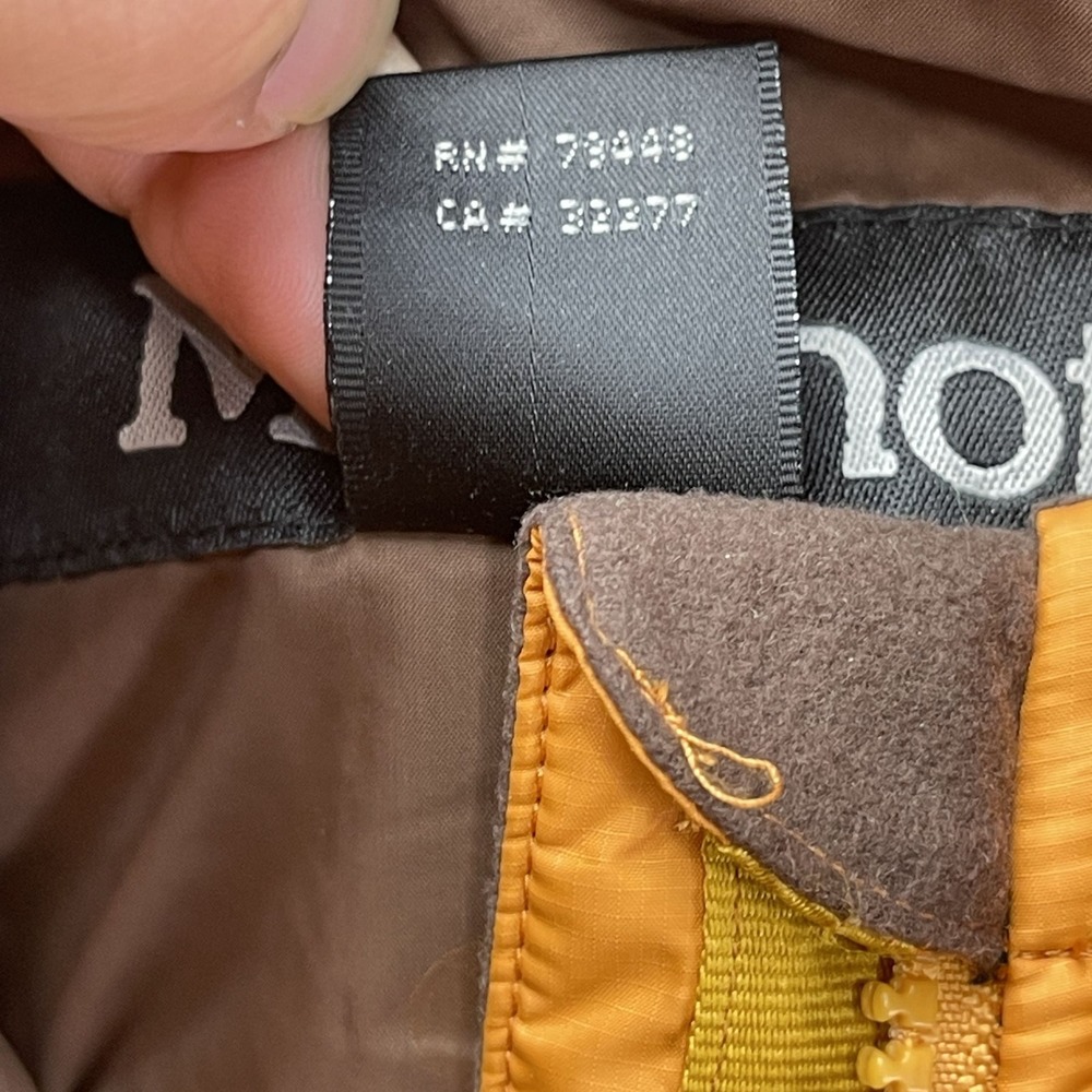 Marmot Womens S Quilted Full Zip Vest Mustard Yellow Black Stretch Side Panels - Picture 4 of 11